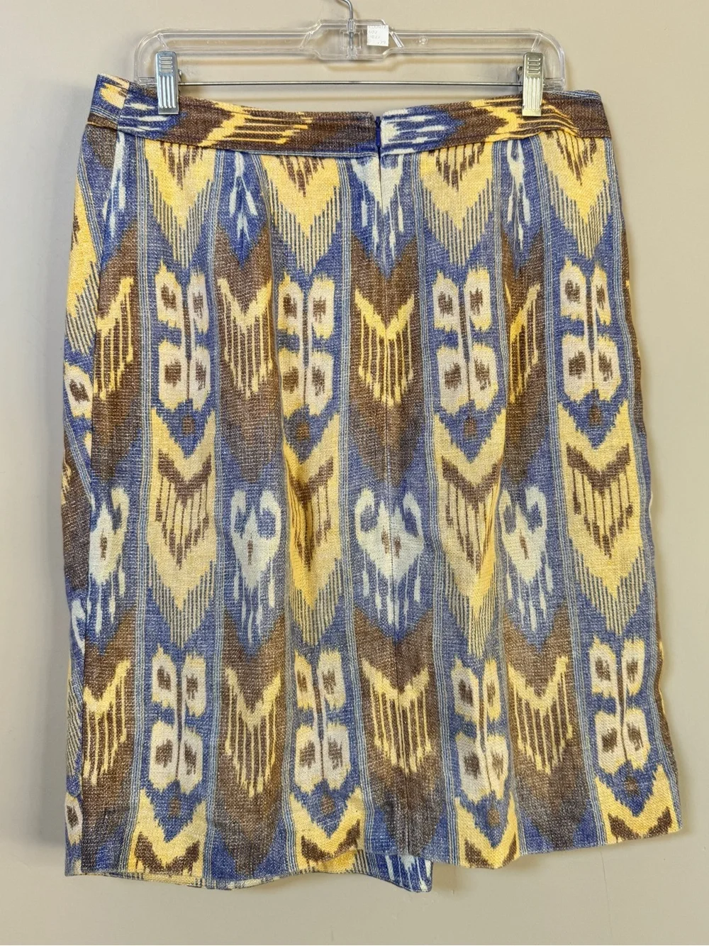 Tory Burch multicolor tribal Ikat Pleated A-Line Midi Tulip Skirt sz 12